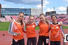 4x800m joukkue Emilia, Jenni, Nea ja Enni